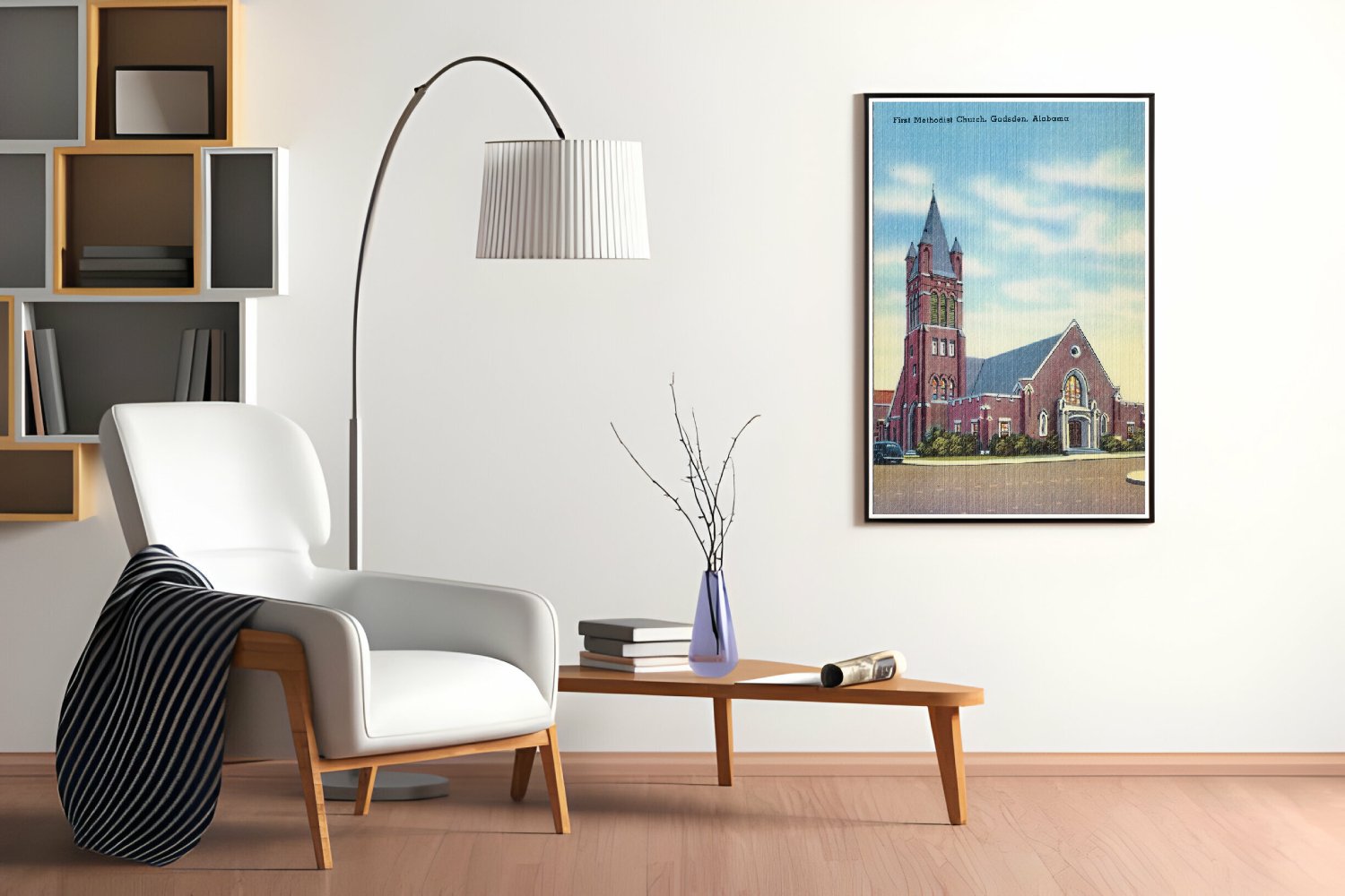 First Methodist Church Gadsden Alabama Vintage Postcard 1930 - 1945 - Available at KNOWOL