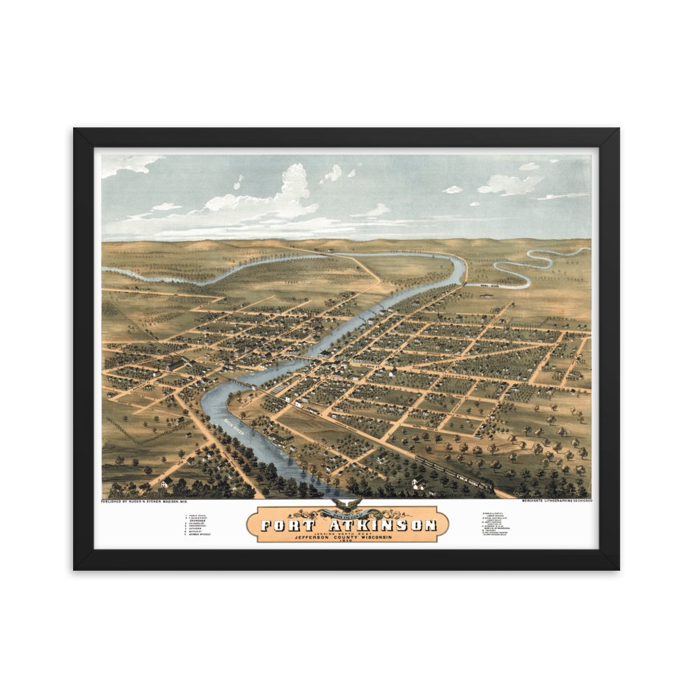 Fort Atkinson, WI 1870 - Available at KNOWOL
