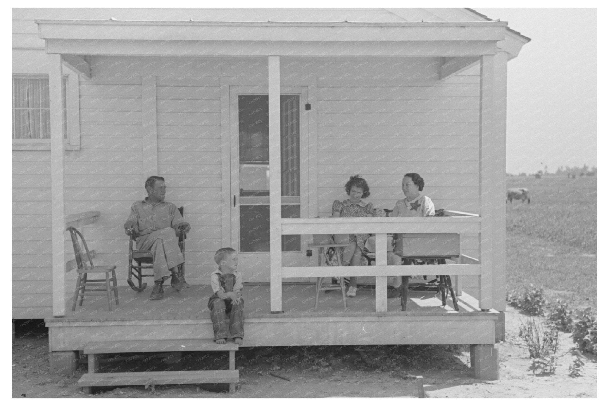 FSA Clients on Porch of New Home Southeast Missouri 1938 - Available at KNOWOL