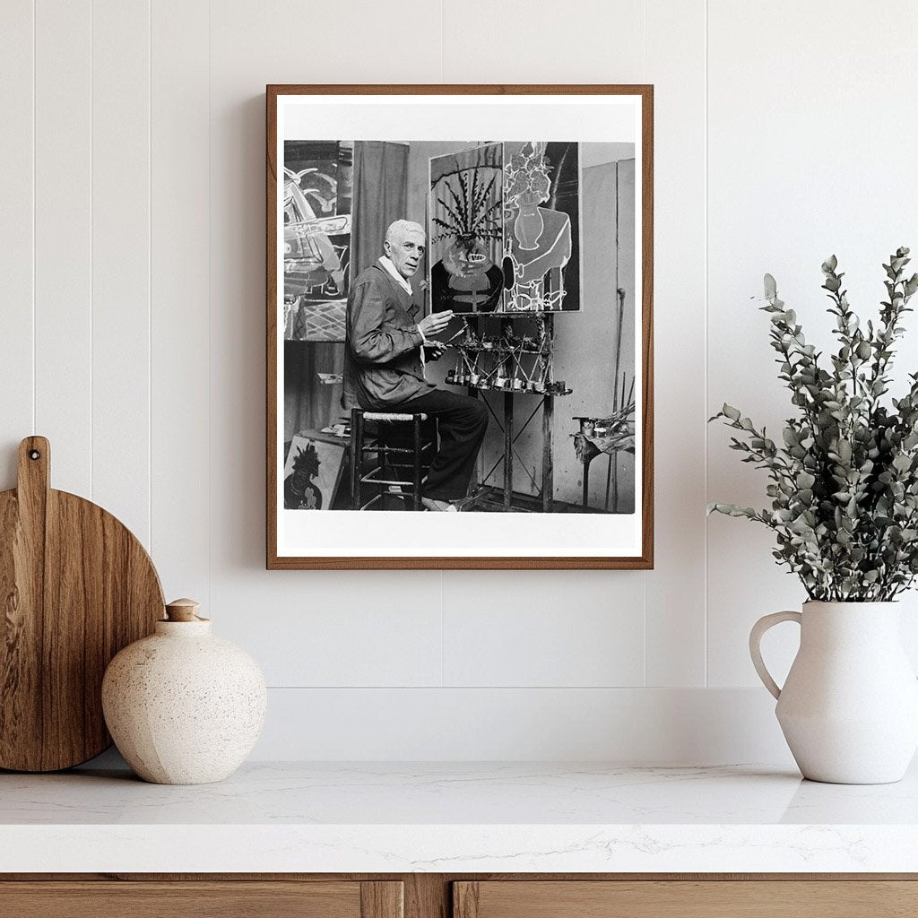 Georges Braque in His Paris Studio 1930 - Available at KNOWOL