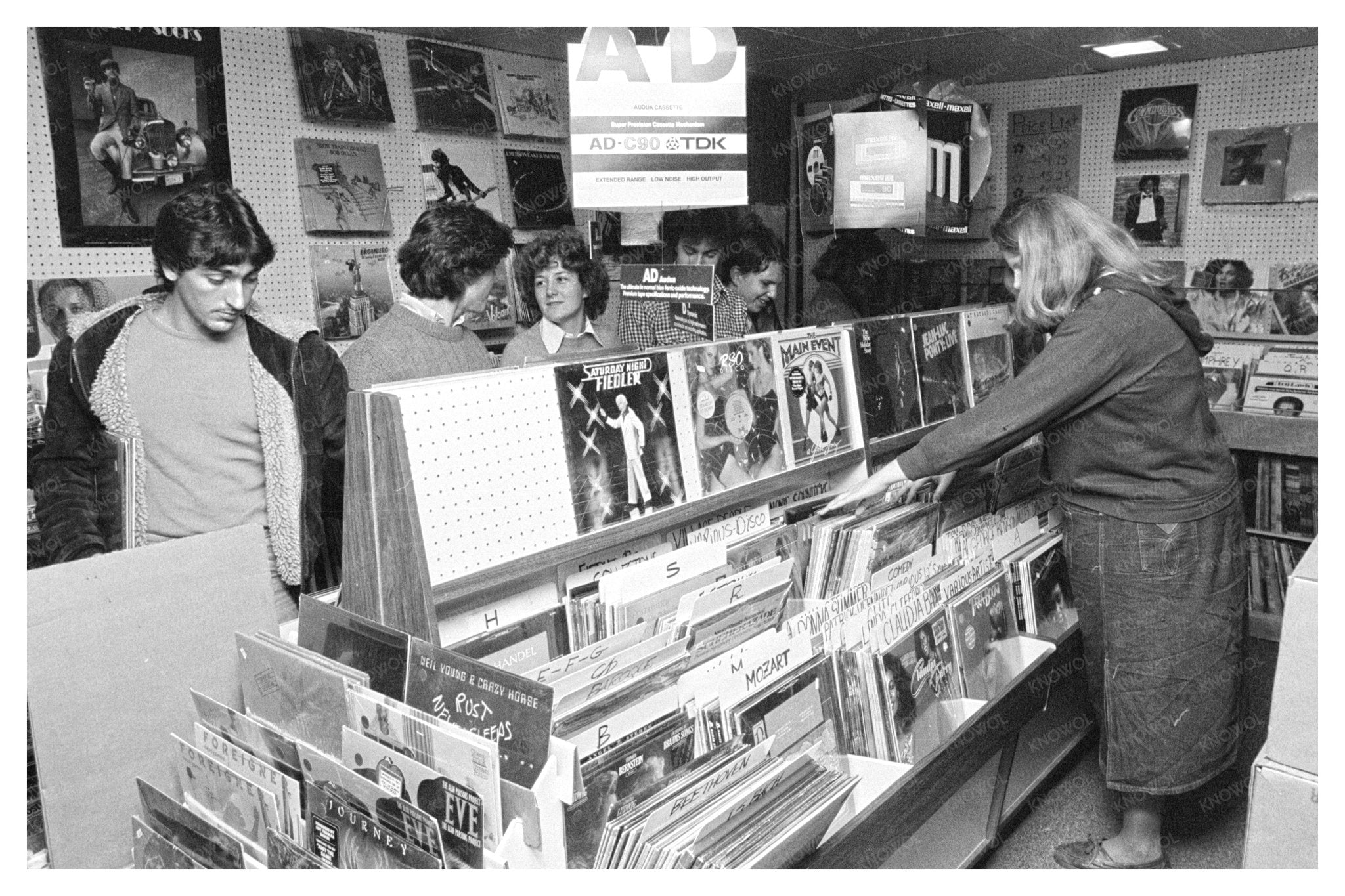 Georgetown University Students at Record Store – November 1979 - Available at KNOWOL