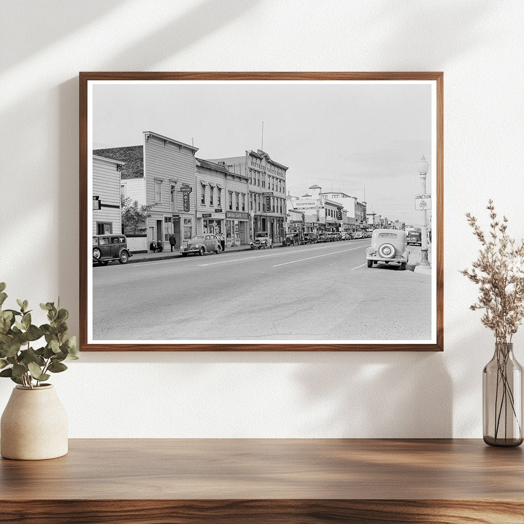 Gilroy California Main Street Vintage Photo November 1938 - Available at KNOWOL