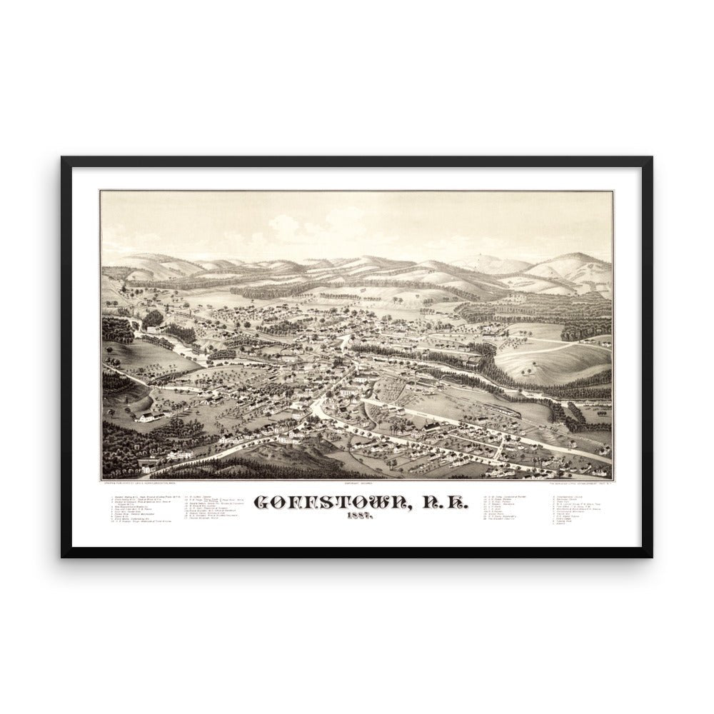 Goffstown, NH 1887 Framed - Available at KNOWOL