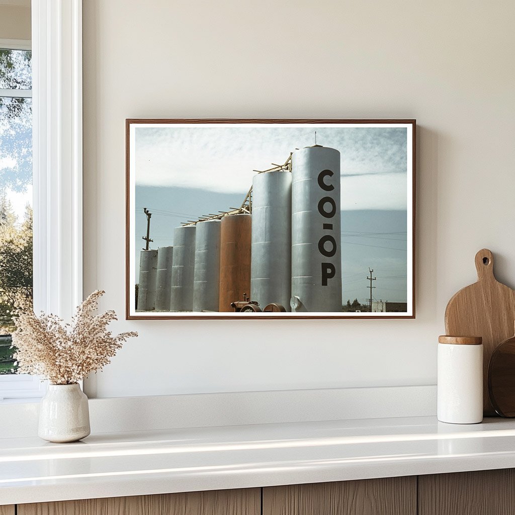 Grain Elevators in Caldwell Idaho July 1941 Vintage Photo - Available at KNOWOL