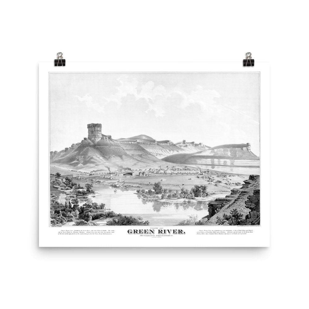 Green River, WY 1875 Map - Available at KNOWOL