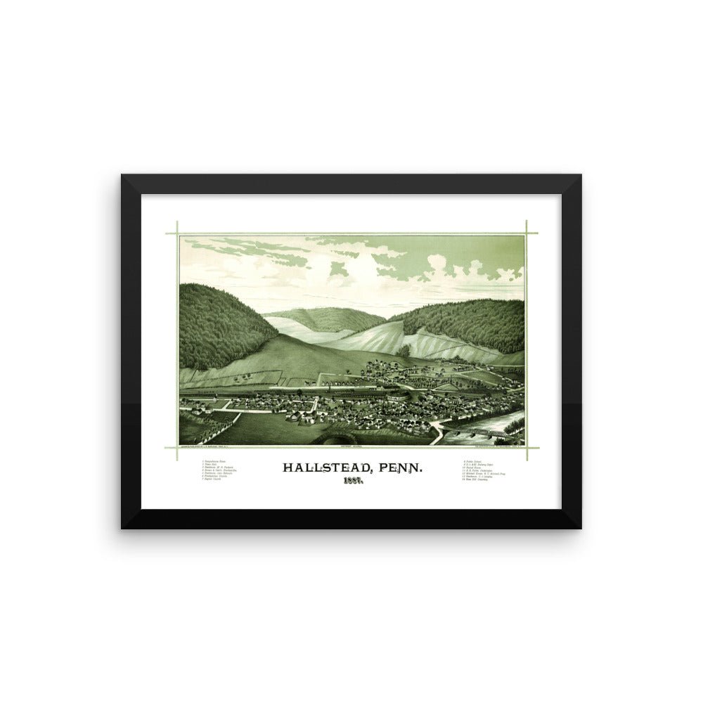 Hallstead, PA, 1887 Framed - Available at KNOWOL