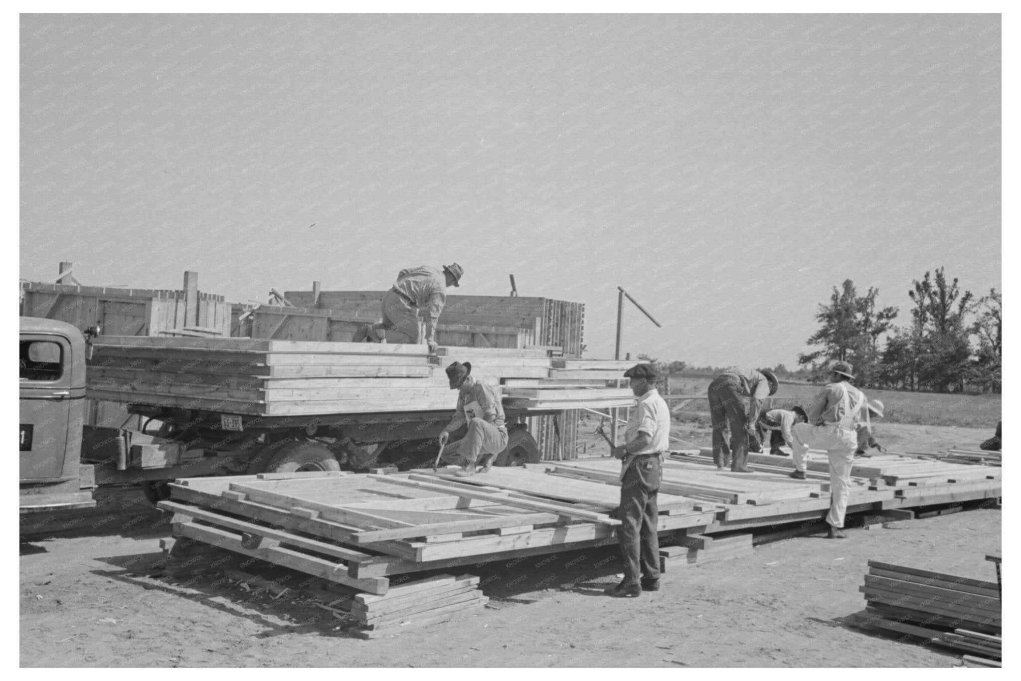 House Plant with Raw Material Stacks New Madrid County 1938 - Available at KNOWOL