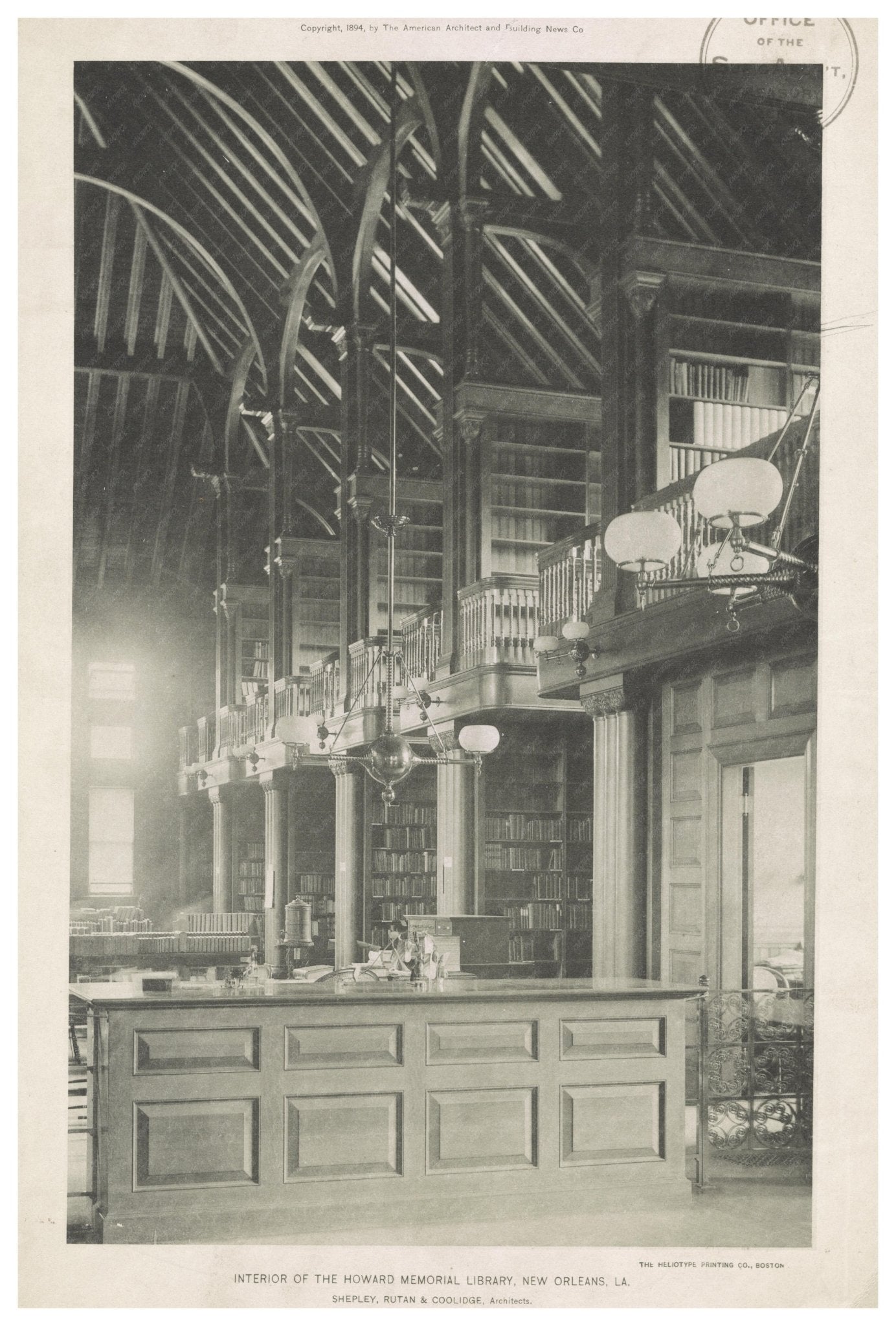 Howard Memorial Library New Orleans 1894 Vintage Image - Available at KNOWOL