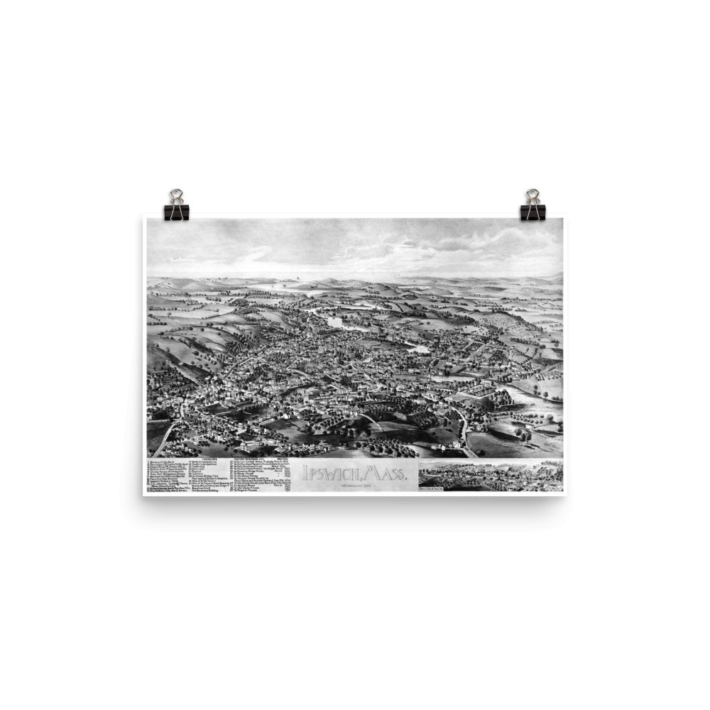 Ipswich, MA 1893 Map - Available at KNOWOL