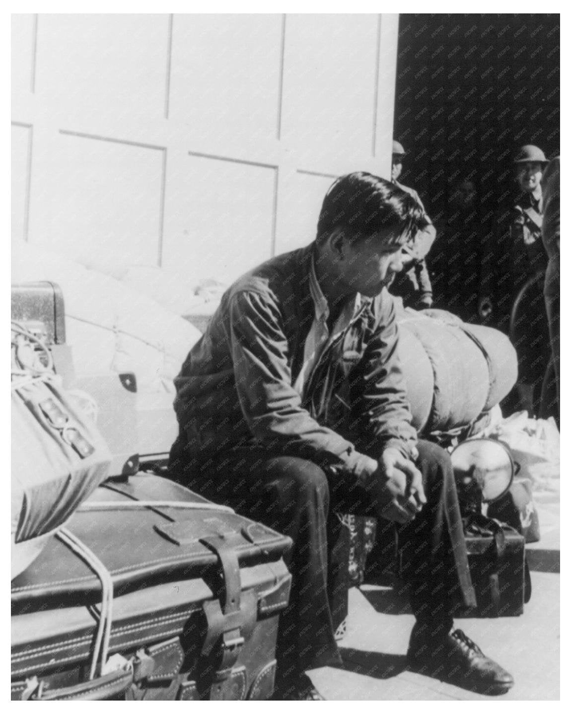 Japanese Evacuees San Francisco April 1942 Vintage Image - Available at KNOWOL