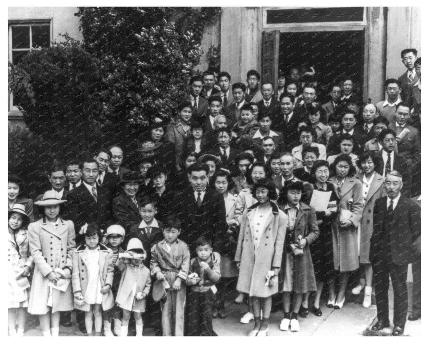 Japanese Independent Congregational Church Easter Service April 1942 Vintage Photo - Available at KNOWOL