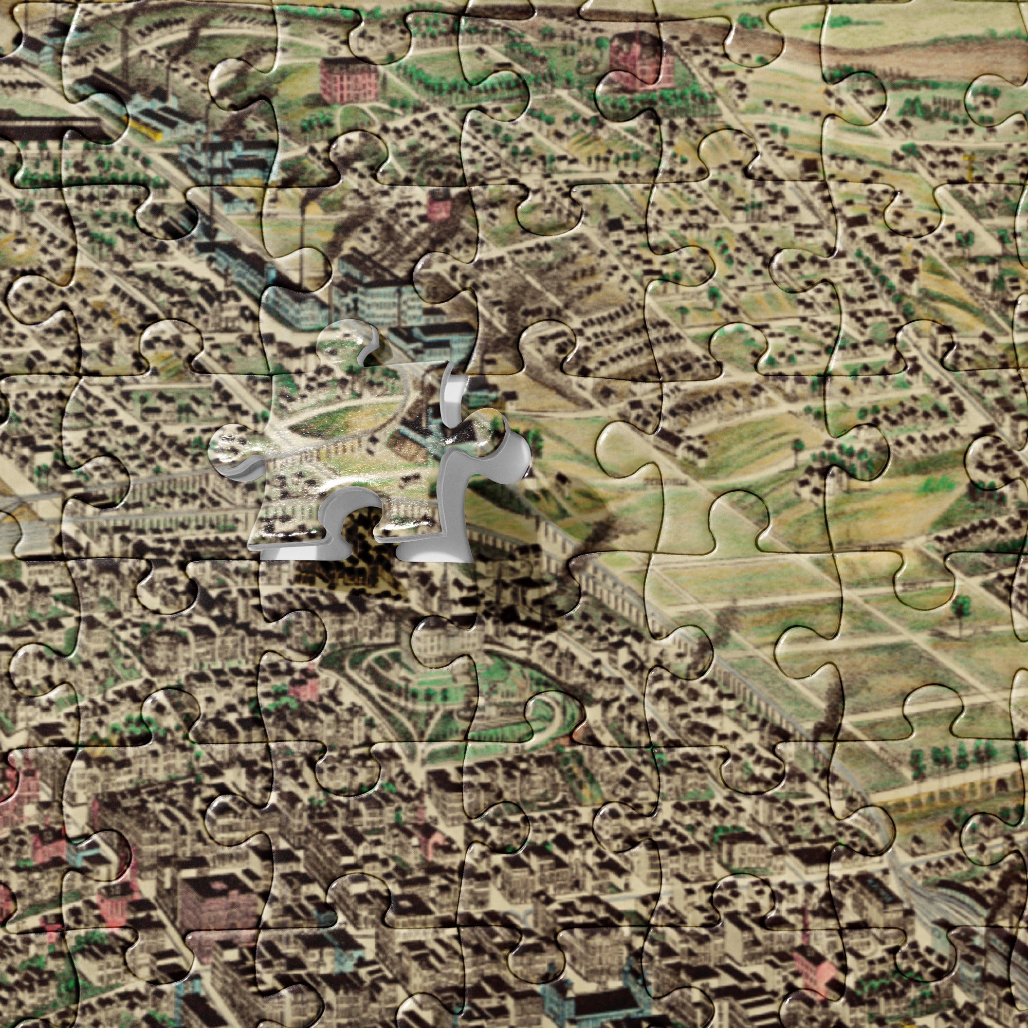 Nashville, TN Vintage Map Jigsaw Puzzle