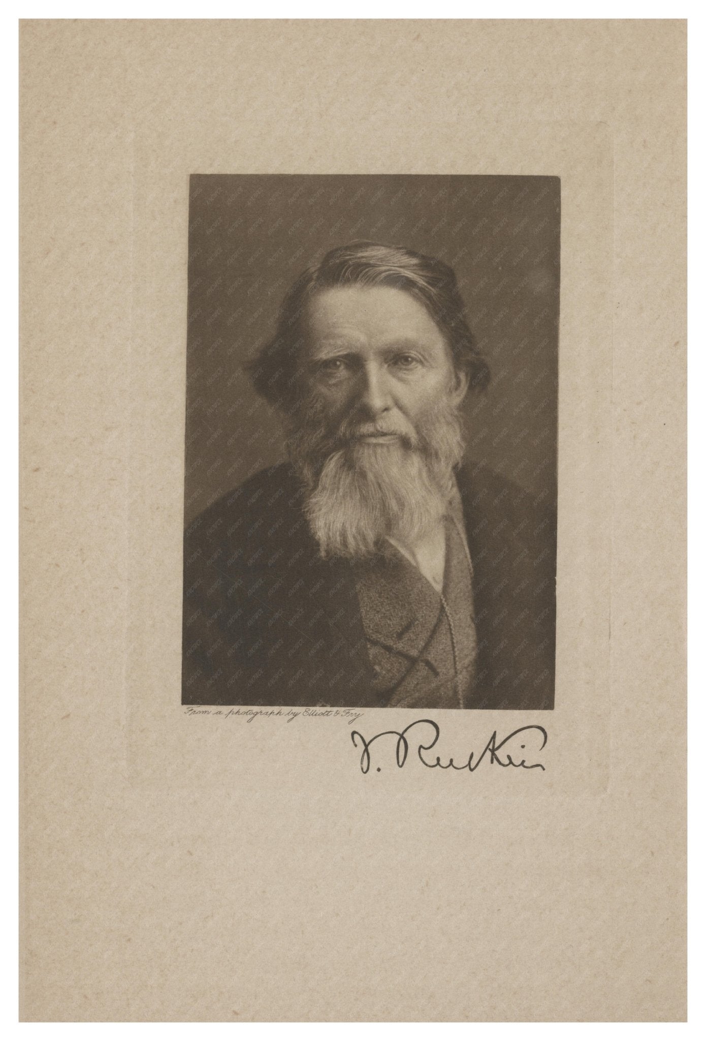 John Ruskin 1910 Vintage Image Art Critic and Social Philosopher - Available at KNOWOL