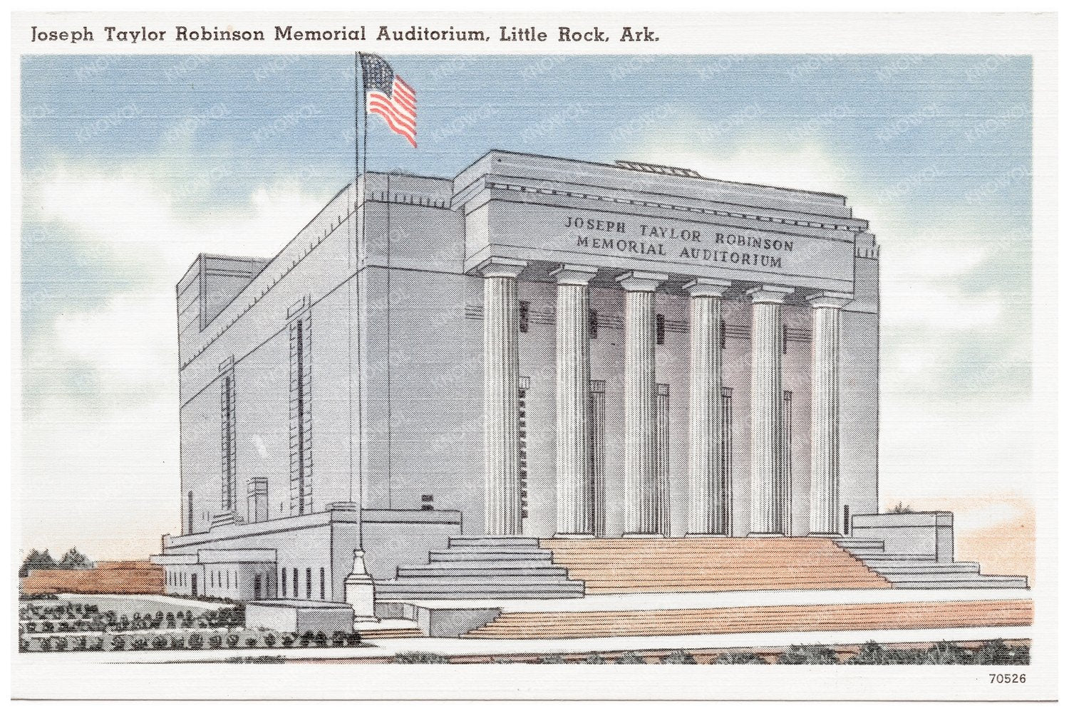Joseph Taylor Robinson Memorial Auditorium Postcard 1930 - 1945 - Available at KNOWOL