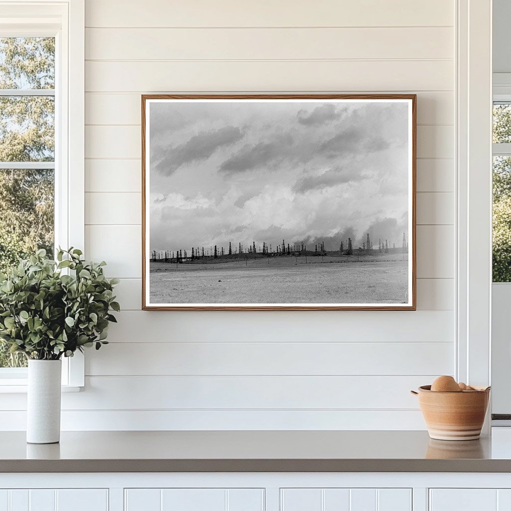 Kern County Oil Fields California 1938 Vintage Photo - Available at KNOWOL