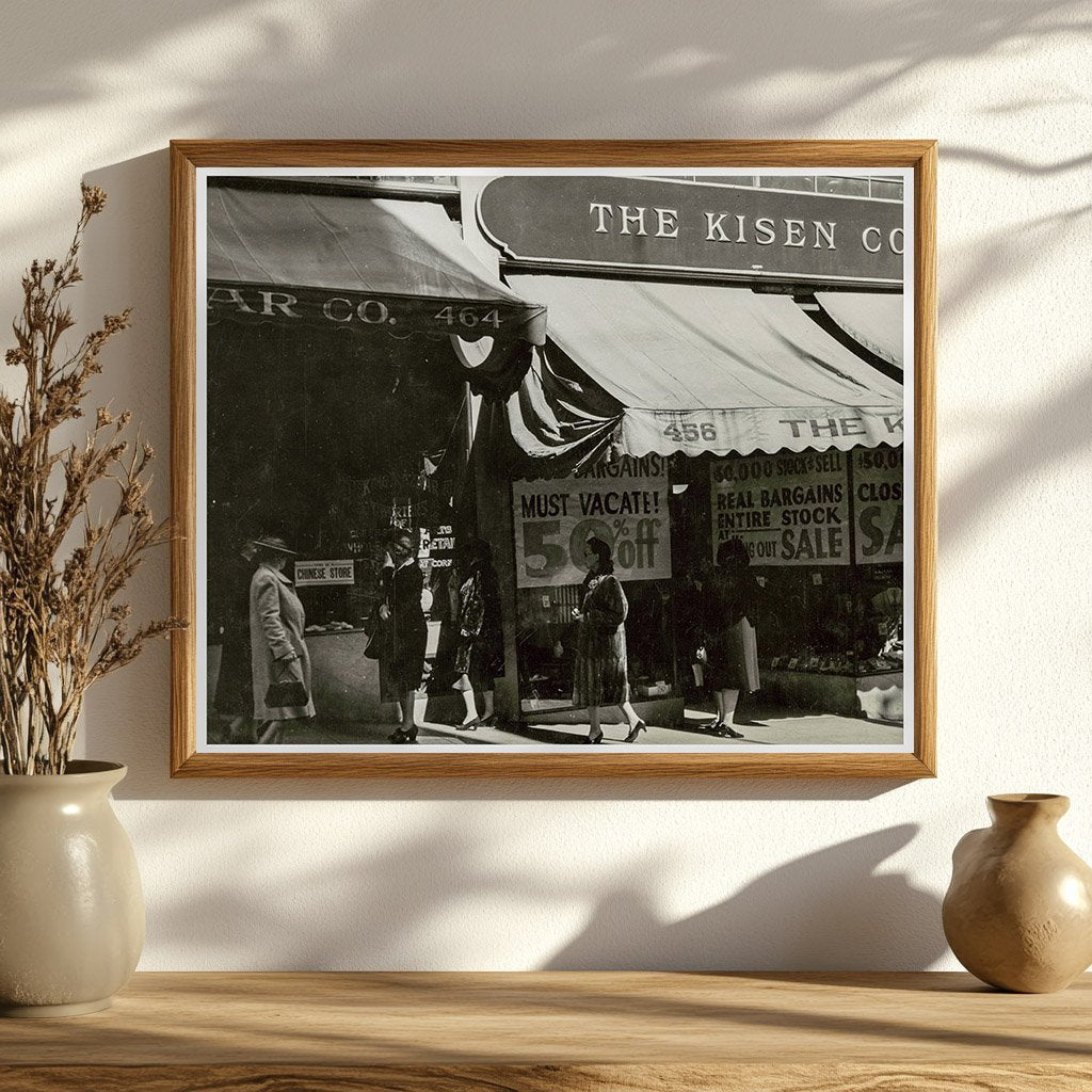 Kisen Co. Store in Chinatown April 1942 Vintage Photo - Available at KNOWOL