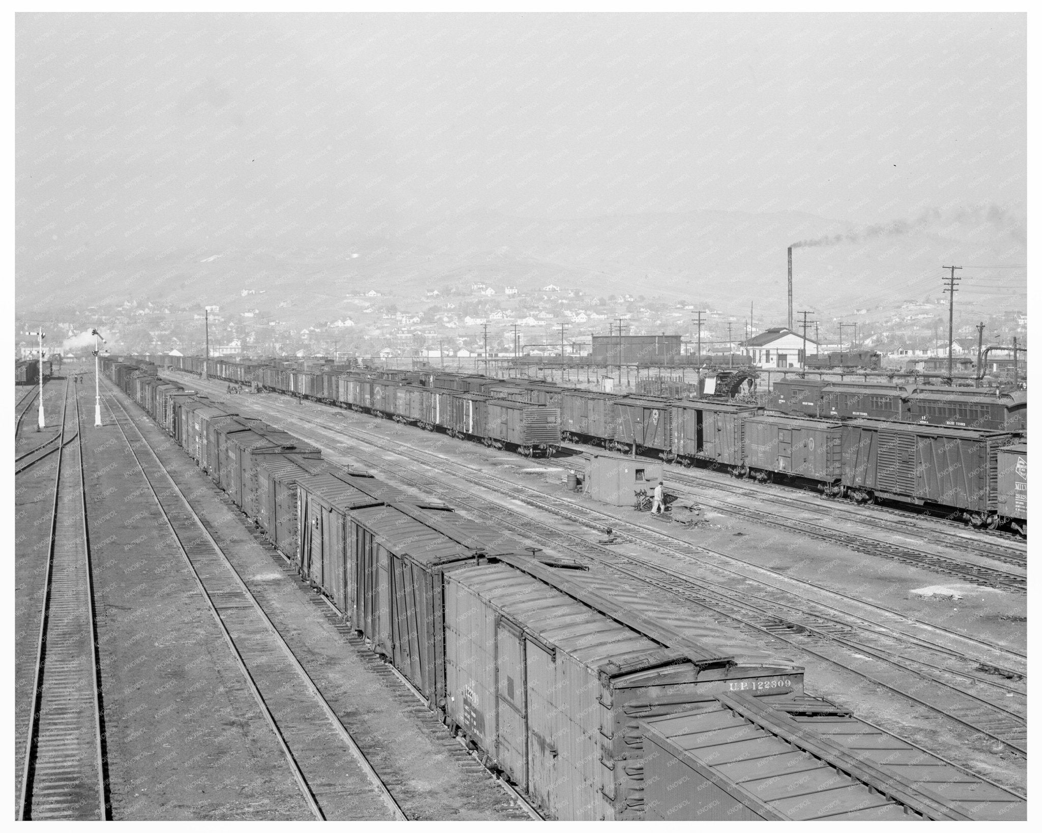 Klamath Falls Oregon Railroad Yard 1939 Vintage Photo - Available at KNOWOL