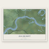 Allakaket, Alaska map print, the full design