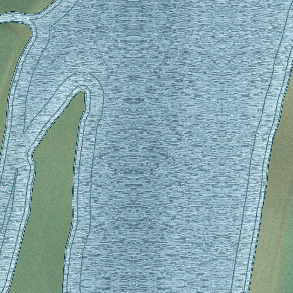 Close-up of the map of Anvik, Alaska print showing street and building detail
