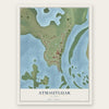 Atmautluak, Alaska map print, the full design