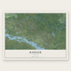 Badger, Alaska map print, the full design