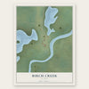 Birch Creek, Alaska map print, the full design