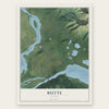 Butte, Alaska map print, the full design