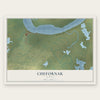 Chefornak, Alaska map print, the full design