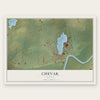 Chevak, Alaska map print, the full design