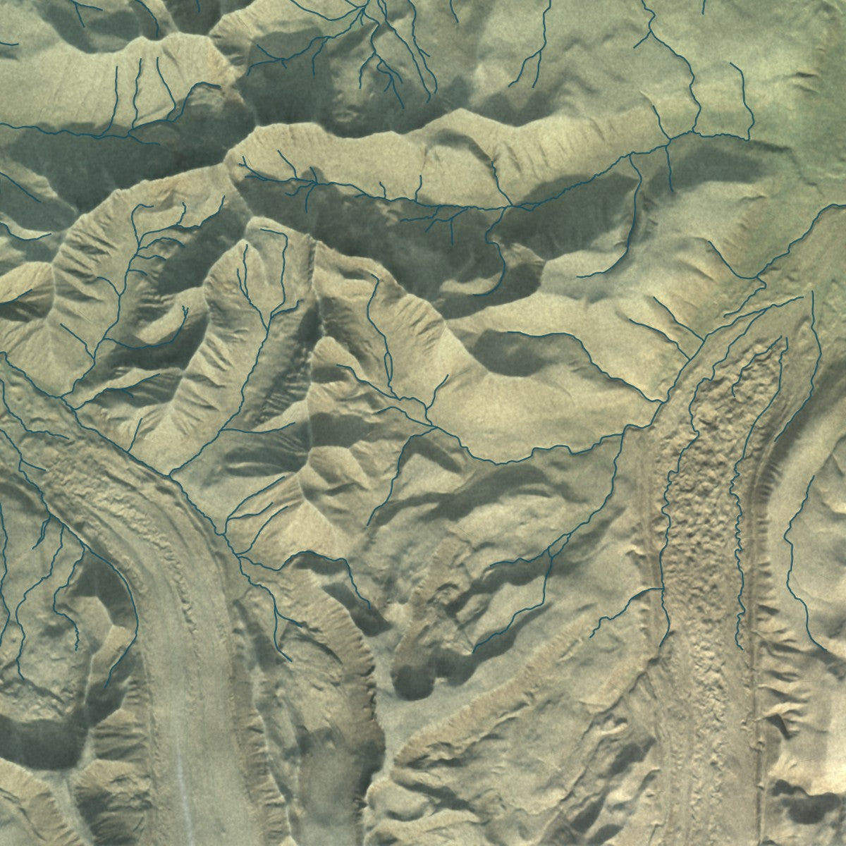 Close-up of the map of Chistochina, Alaska print showing street and building detail