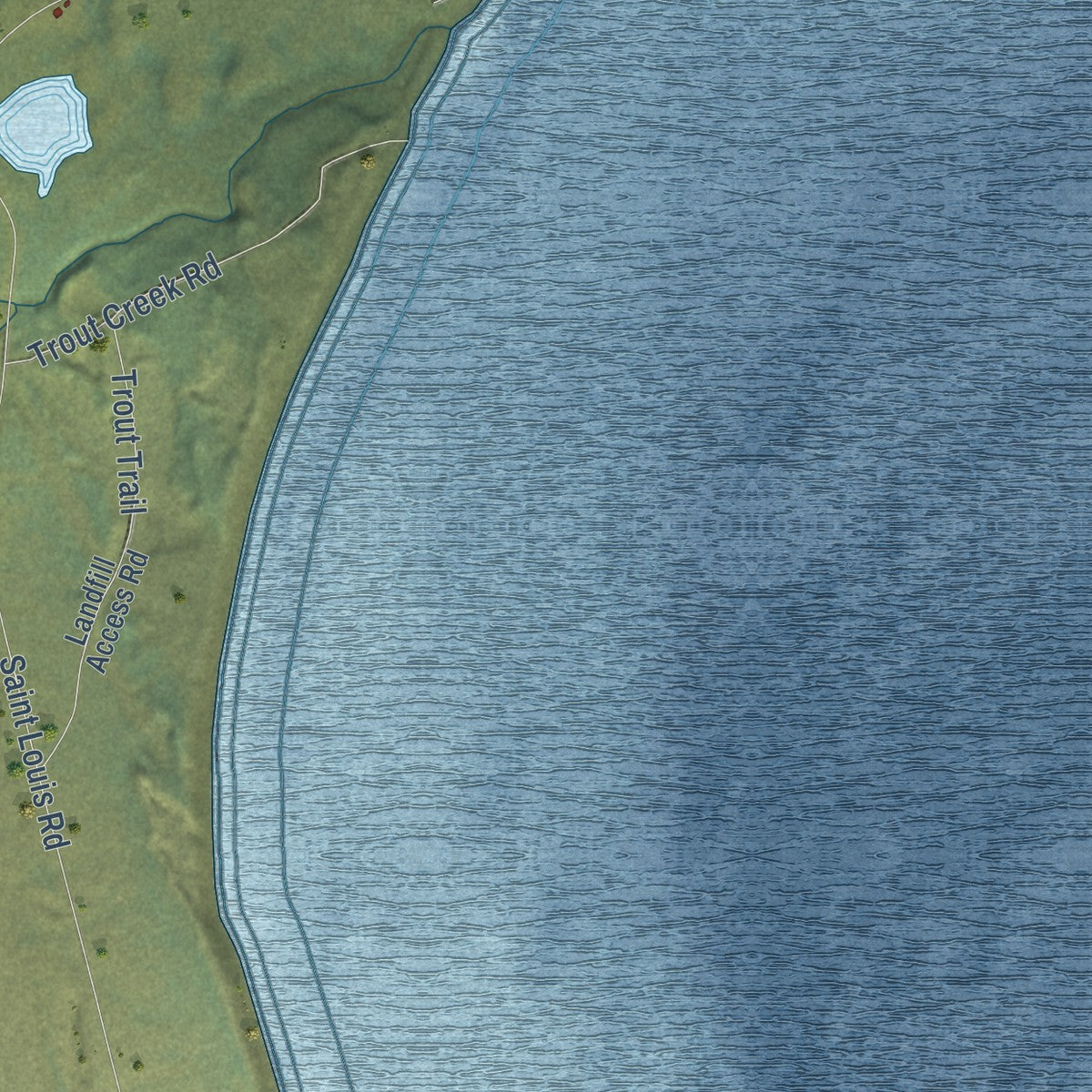 Close-up of the map of Cold Bay, Alaska print showing street and building detail