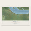 Eagle, Alaska map print, the full design