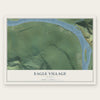 Eagle Village, Alaska map print, the full design