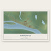 Emmonak, Alaska map print, the full design