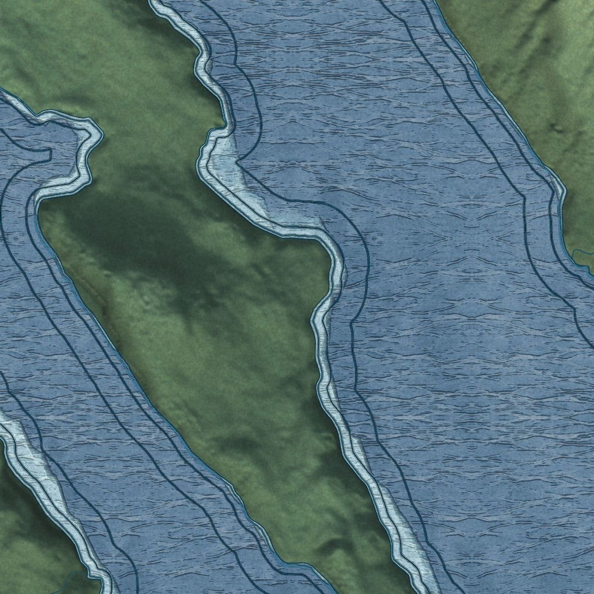 Close-up of the map of Excursion Inlet, Alaska print showing street and building detail