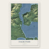 False Pass, Alaska map print, the full design