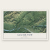 Glacier View, Alaska map print, the full design