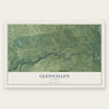 Glennallen, Alaska map print, the full design