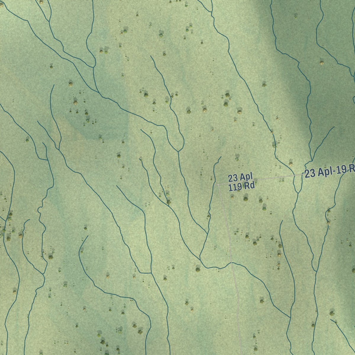 Close-up of the map of Gulkana, Alaska print showing street and building detail