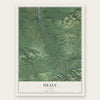 Healy, Alaska map print, the full design