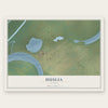 Huslia, Alaska map print, the full design