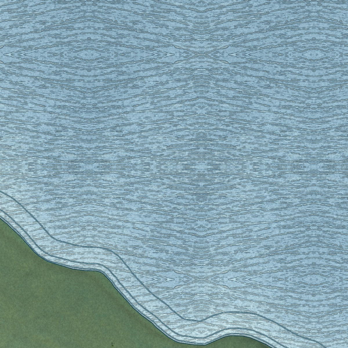 Close-up of the map of Igiugig, Alaska print showing street and building detail