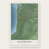 Kalifornsky, Alaska map print, the full design