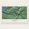 Karluk, Alaska map print, the full design