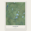 Kasilof, Alaska map print, the full design