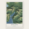 King Cove, Alaska map print, the full design