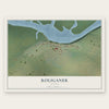 Koliganek, Alaska map print, the full design