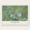 Kongiganak, Alaska map print, the full design