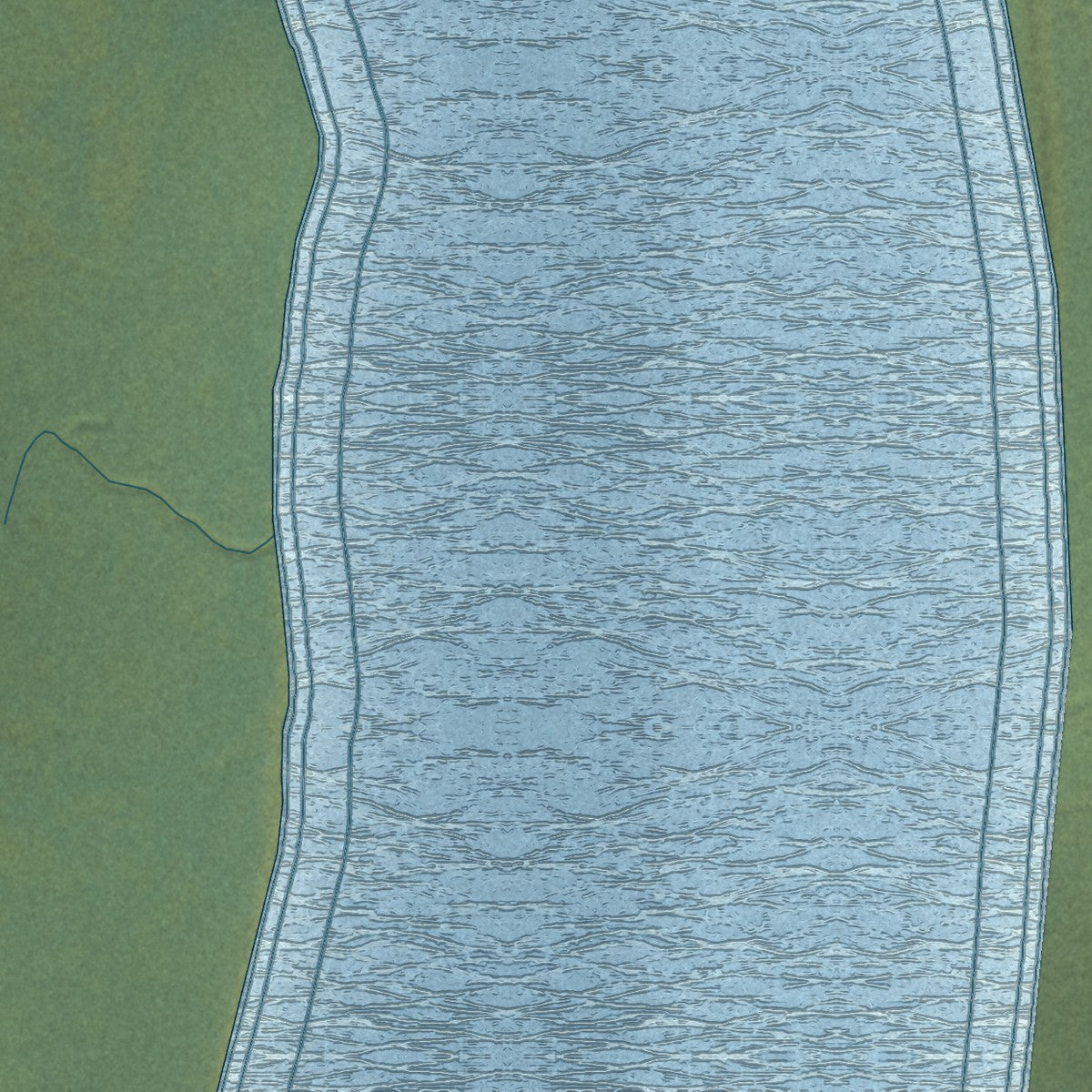 Close-up of the map of Levelock, Alaska print showing street and building detail