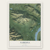 Nabesna, Alaska map print, the full design